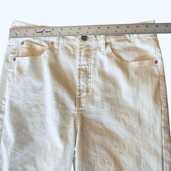 Oat New York Raw Hem Cropped Flare Jeans – White - Women’s Size 12/31 - Picture 9 of 12